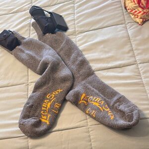 Gray and Yellow Casual Socks